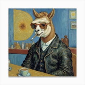 The Twilight Circus: Bottles, Smoke, Llama Canvas Print