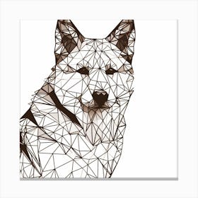 Geometric Dog Canvas Print