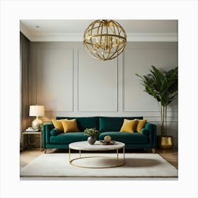 Modern Living Room 103 Canvas Print