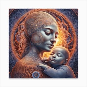 Mother And Child 4 Canvas Print