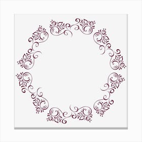 Floral Frame Canvas Print