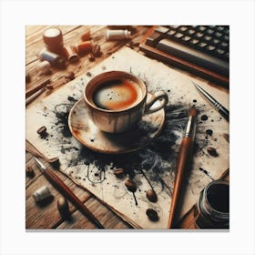 Coffee And Art 1 Canvas Print