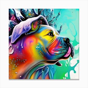 Colorful Dog Painting Canvas Print
