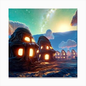 City In Space 2 Canvas Print