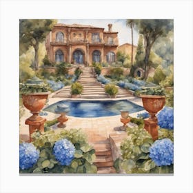 Casa Hydrangea Canvas Print