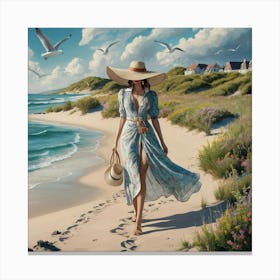 A Stunning Illustration Of A Serene Seaside Meadow Mkvtf8ujqhsq4dwr41olvg Blgs3rvdsxymgipjuevbug Canvas Print