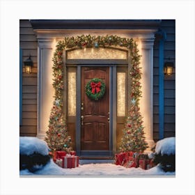 Christmas Door 137 Canvas Print