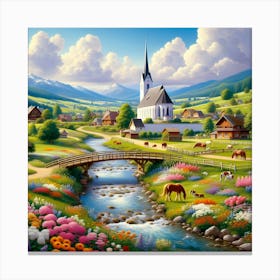 Valley Of Flowers Canvas Print