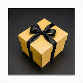 Gift Box With Ribbon Canvas Print