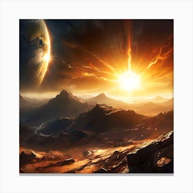 Sun Eath Canvas Print