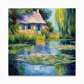 Impressionist Oasis: Monet's Brushstroke Ballet Canvas Print