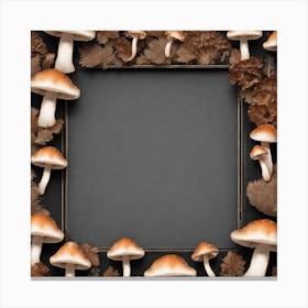 Frame With Mushrooms 2 Canvas Print