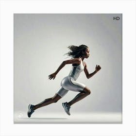 Running athlete Canvas Print