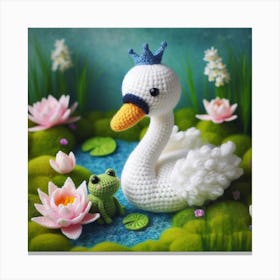 Amigurumi, Swan 1 Canvas Print