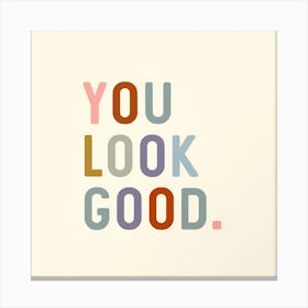 You Look Good, Bathroom Quotes Canvas Print