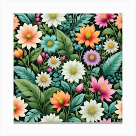 Seamless Floral Pattern Canvas Print