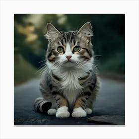 Portrait Of A Cat 4 Canvas Print