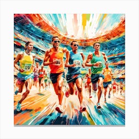 Olympic Runners Canvas Print