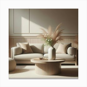 Neutral Living Room 6 Canvas Print