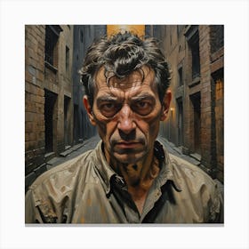 Tormented Man Canvas Print