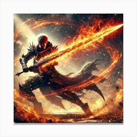 Ronan Ashheart Flame Burst Blade Canvas Print