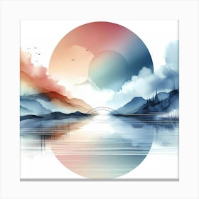 Sunrise Over Water Canvas Print