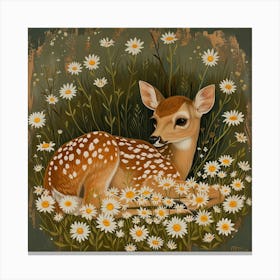 Fawn Fairycore Painting 4 Canvas Print