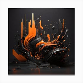 An Imaginative Design In Pixels Canvas Print