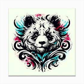 Panda Head Canvas Print