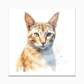Mekong Bobtail Cat Portrait 1 Canvas Print