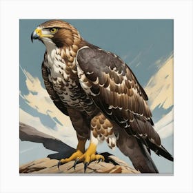 Eagle Can Fly Top On The SKY Canvas Print