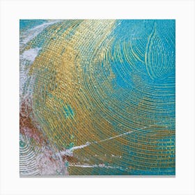 Blue abstraction with Golden gloss Canvas Print