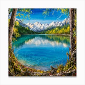 Lake In The Mountains 23 Canvas Print