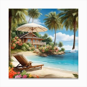 Beach House 10 Canvas Print