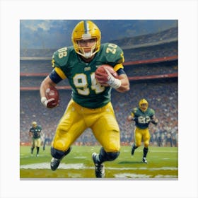 Momentum Shift Football Player in Protective Gear Canvas Print