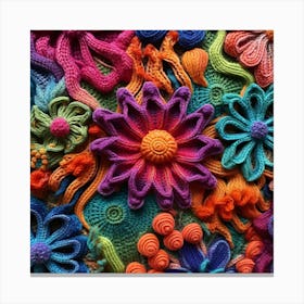 Crochet Flowers 1 Canvas Print