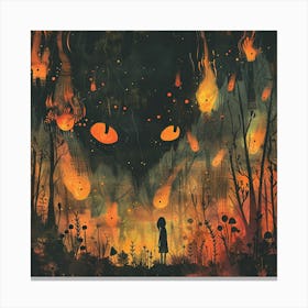 Girl In The Forest 3 Canvas Print