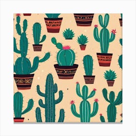 Cactus Pattern 8 Canvas Print