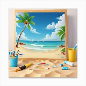 Beach Scene Canvas Print