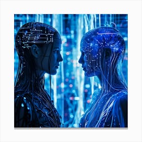 An Avant Garde Representation Of An Advanced Cyber Intelligence System Entwined With Concepts Of Me (4) Canvas Print