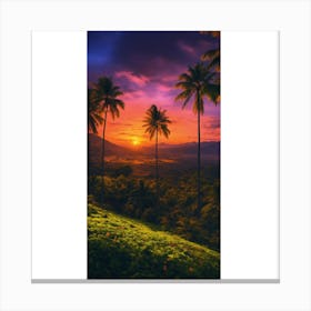 Sunset In Sri Lanka Canvas Print