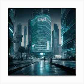 Futuristic Cityscape 9 Canvas Print