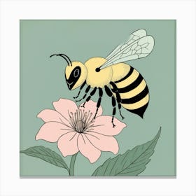 Bee On Flower 3 Canvas Print