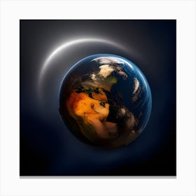 Earth In The Moonlight Canvas Print