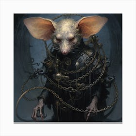 Rat In Chains Canvas Print