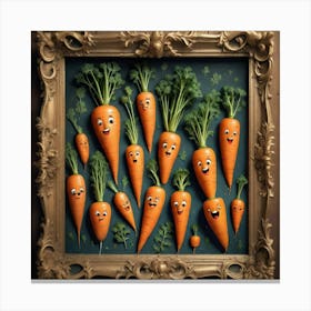 Carrots In A Frame 65 Canvas Print