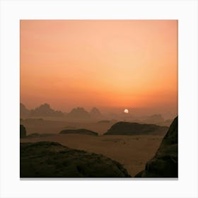 Sunrise In Wadi Rum Canvas Print