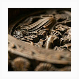 Carved Wood Canvas Print