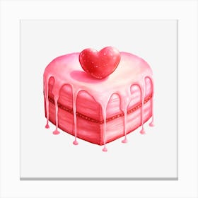 Valentine'S Day Cake 8 Canvas Print