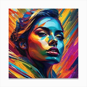 Colorful Portrait Of A Woman Canvas Print